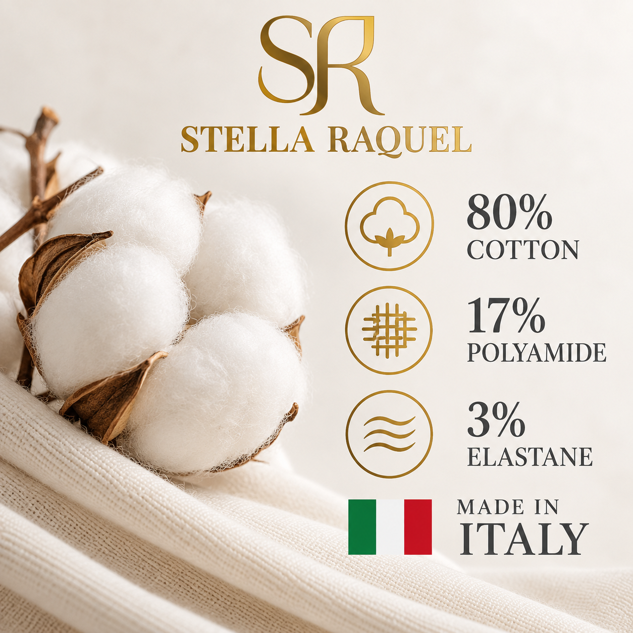 Premium Cotton Girls' Tights — Made in Italy